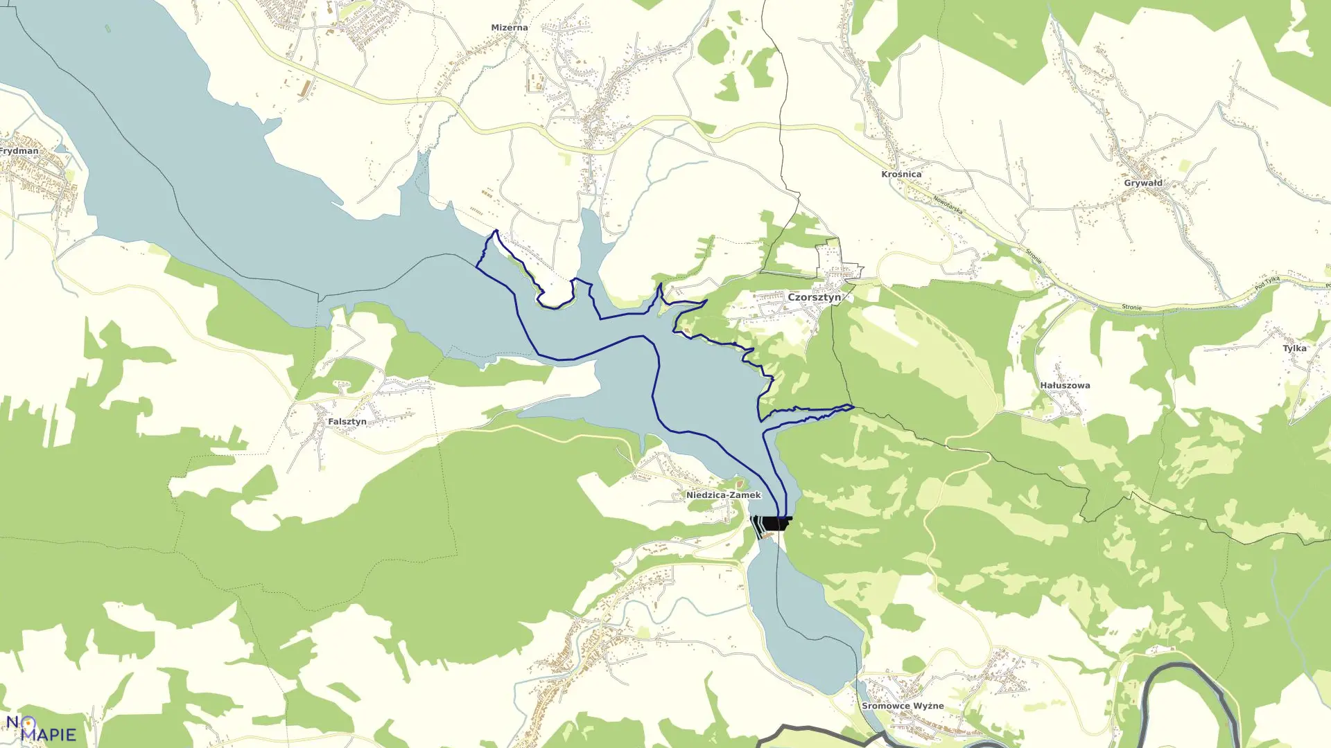 Mapa obrębu CZORSZTYN 1:2880 w gminie Czorsztyn