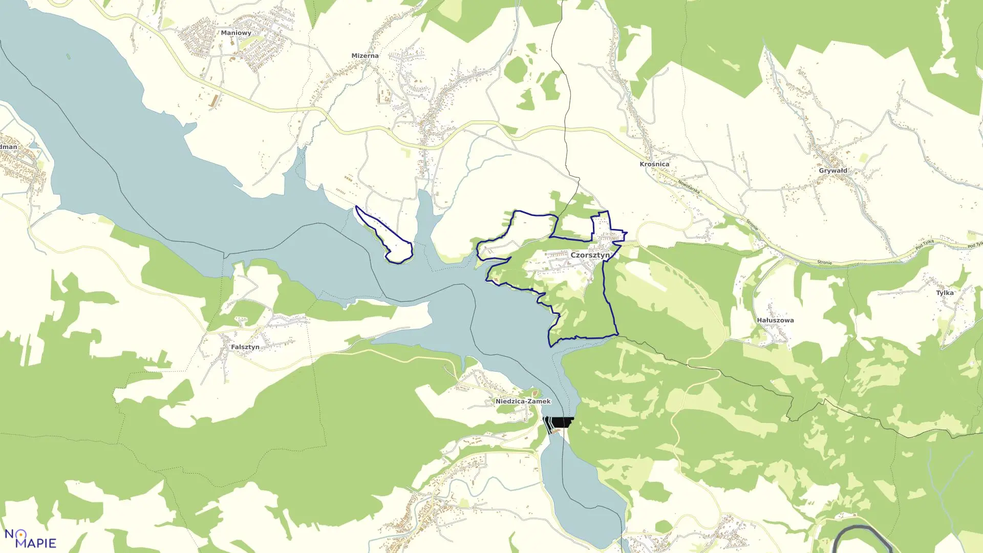 Mapa obrębu CZORSZTYN w gminie Czorsztyn